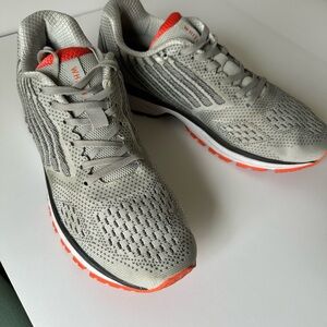 WHITIN Gray and Red Athletic Shoes